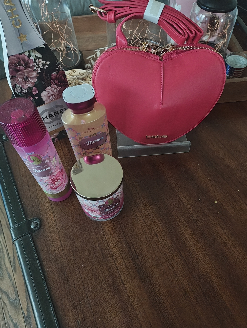 Bebe Heart Crossbody Bag & Bath Set